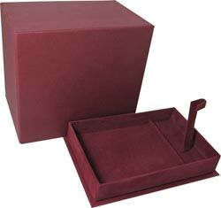 Подарочная коробка для подстаканника (бордовая)
